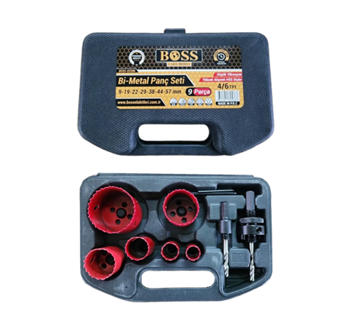 BOSS Bİ METAL PANÇ SETİ 9 PARÇA 19-57 MM